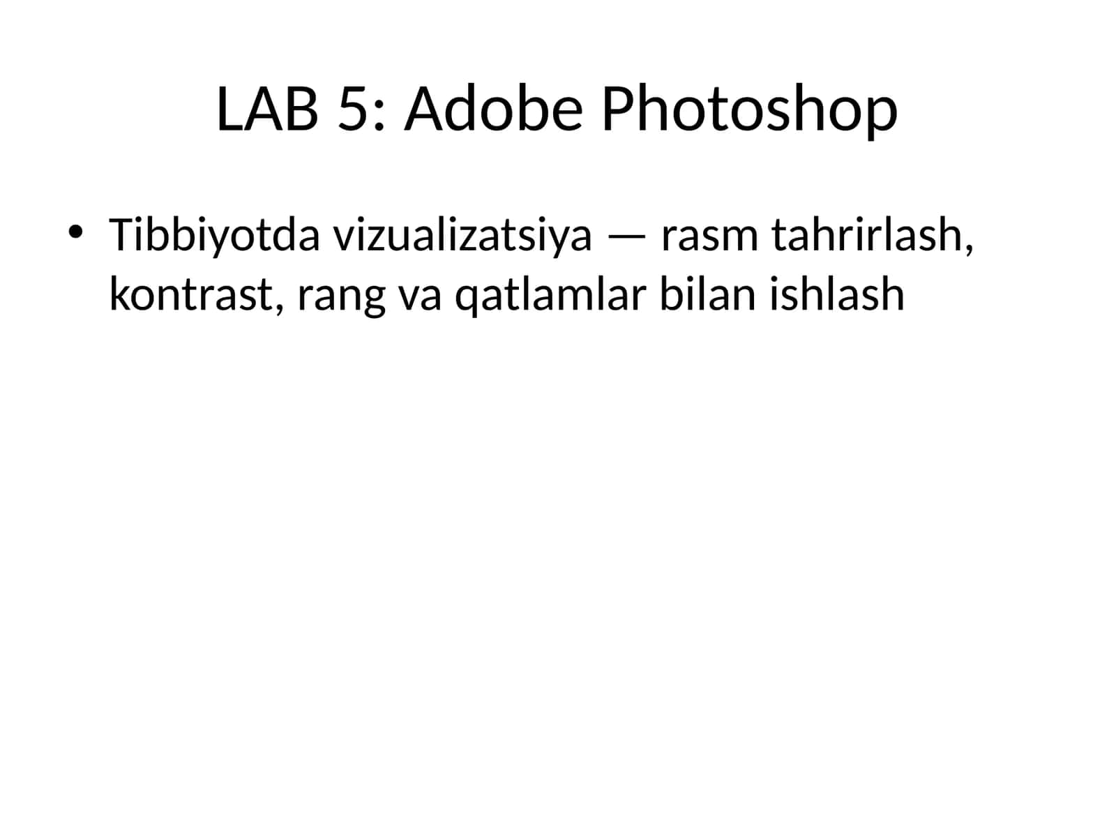 LAB 5: Adobe Photoshop 1