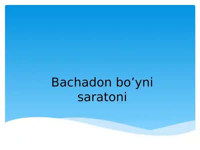 Bachadonbo’ynisaratoni