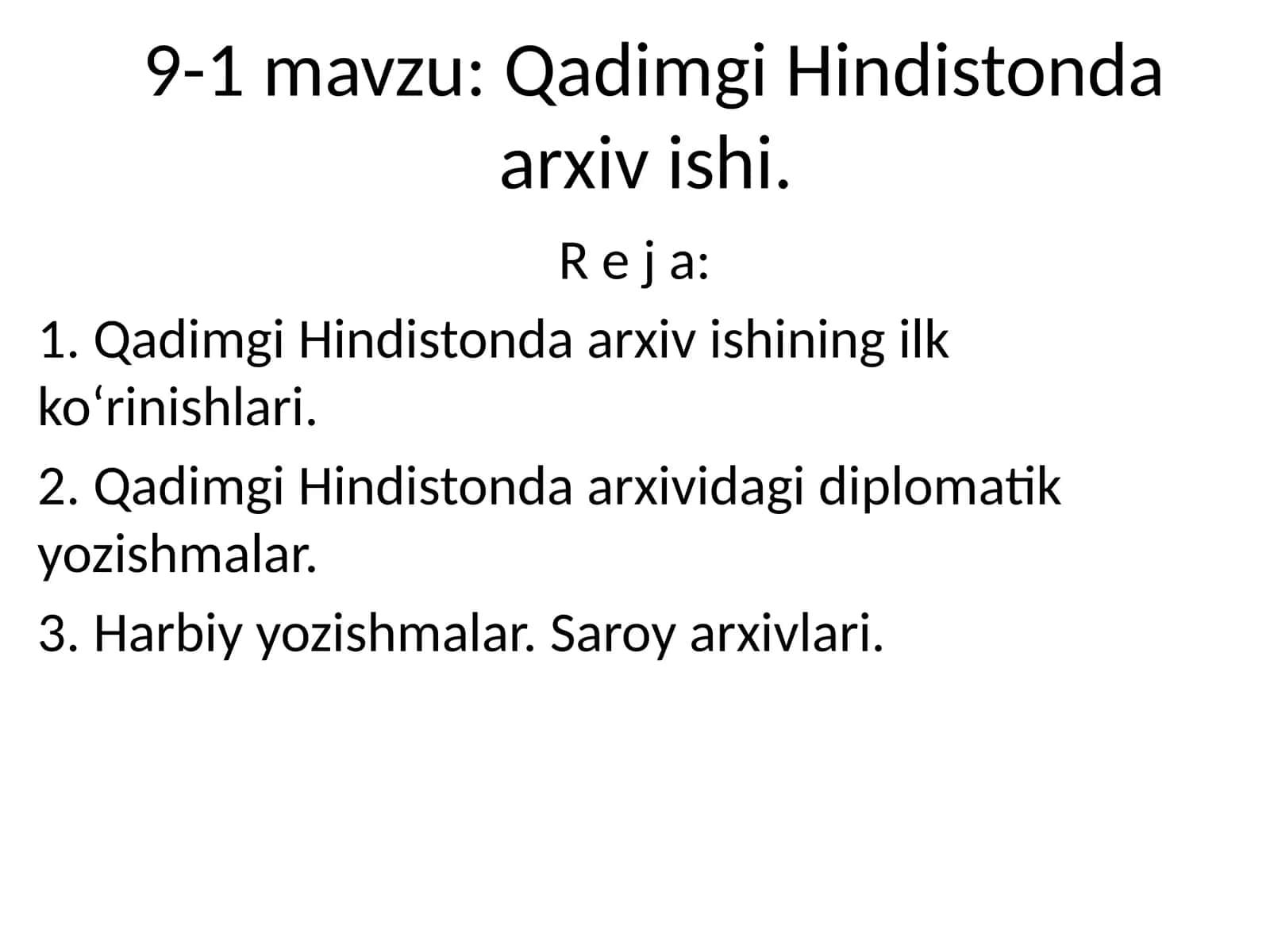 Qadimgi Hindistonda arxiv ishi 1
