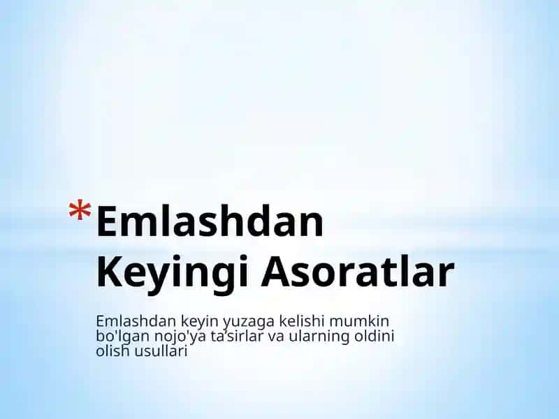 Emlashdan keyin 1