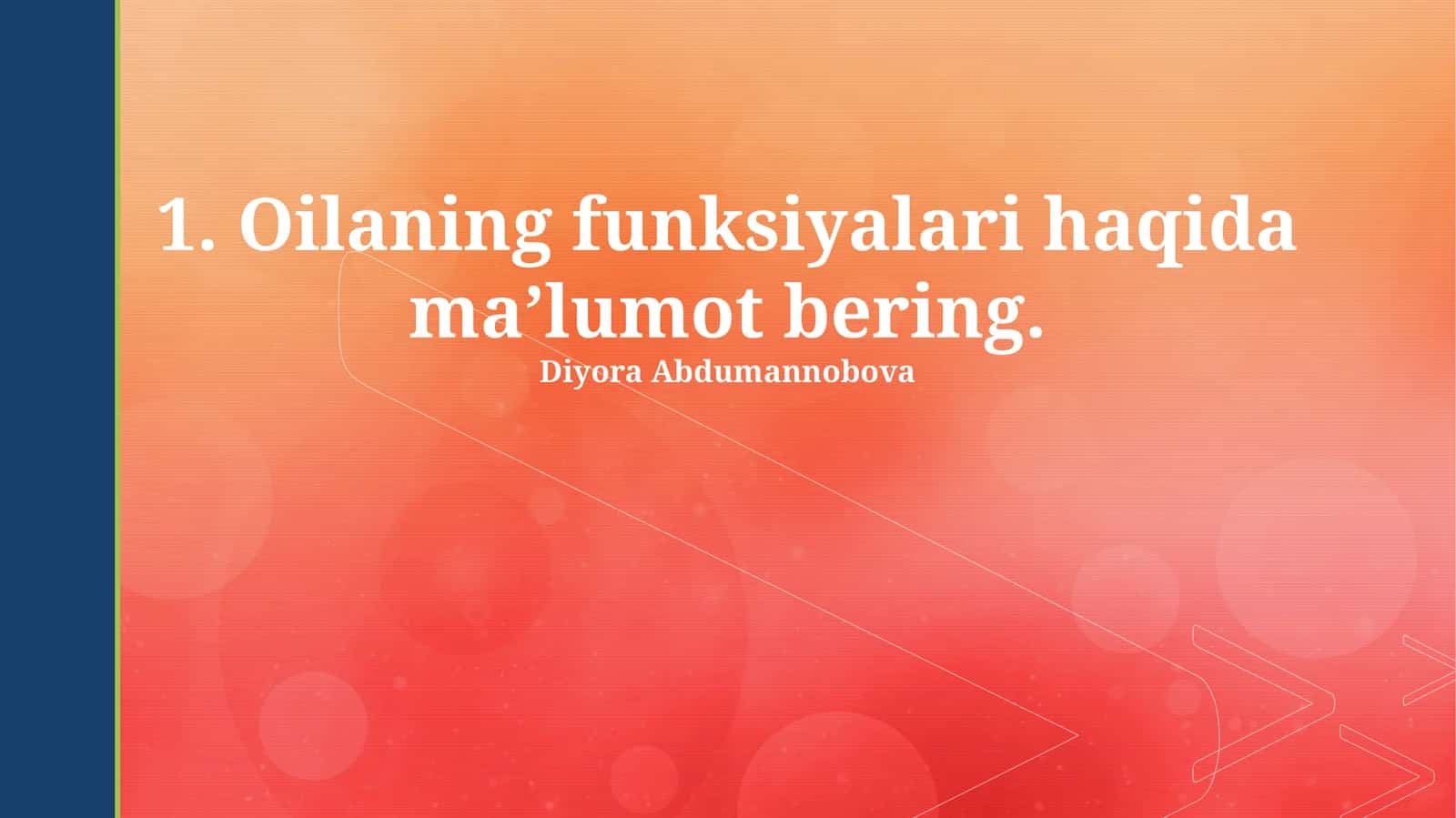 Oila Funktsiyalari 1