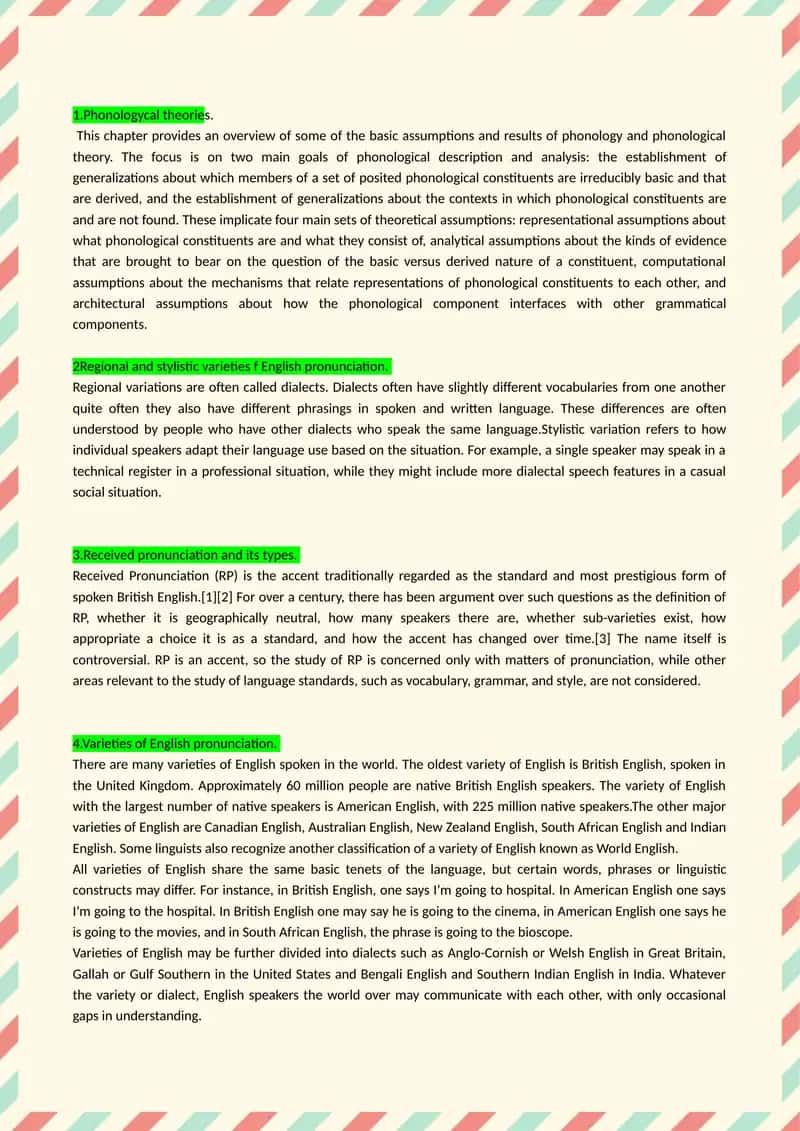 Phonologycal theories 1