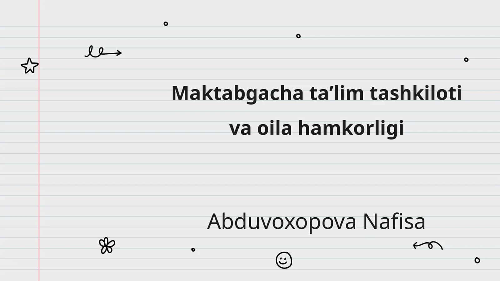 Maktabgacha taʼlim tashkiloti va oila hamkorligi 1