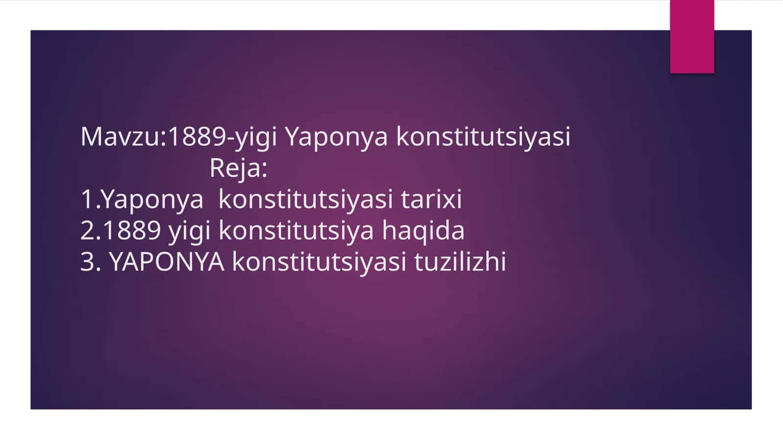 Yaponiya konstitutsiyasi 1