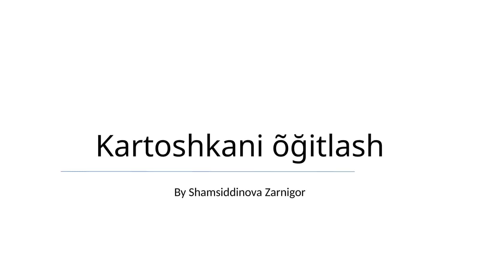 Kartoshkani õğitlash 1