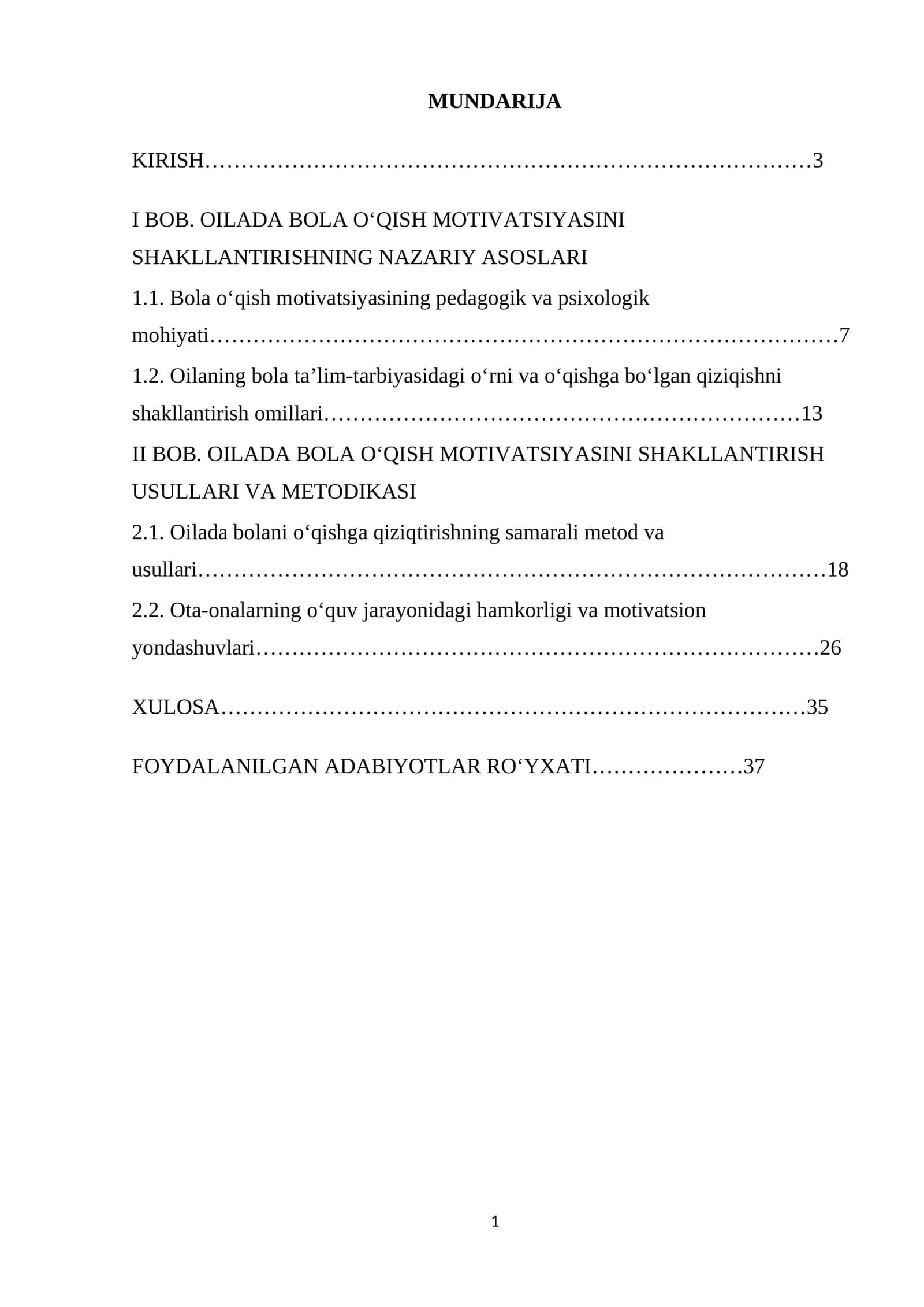 OILADA BOLA O‘QISH MOTIVATSIYASINI SHAKLLANTIRISH 1