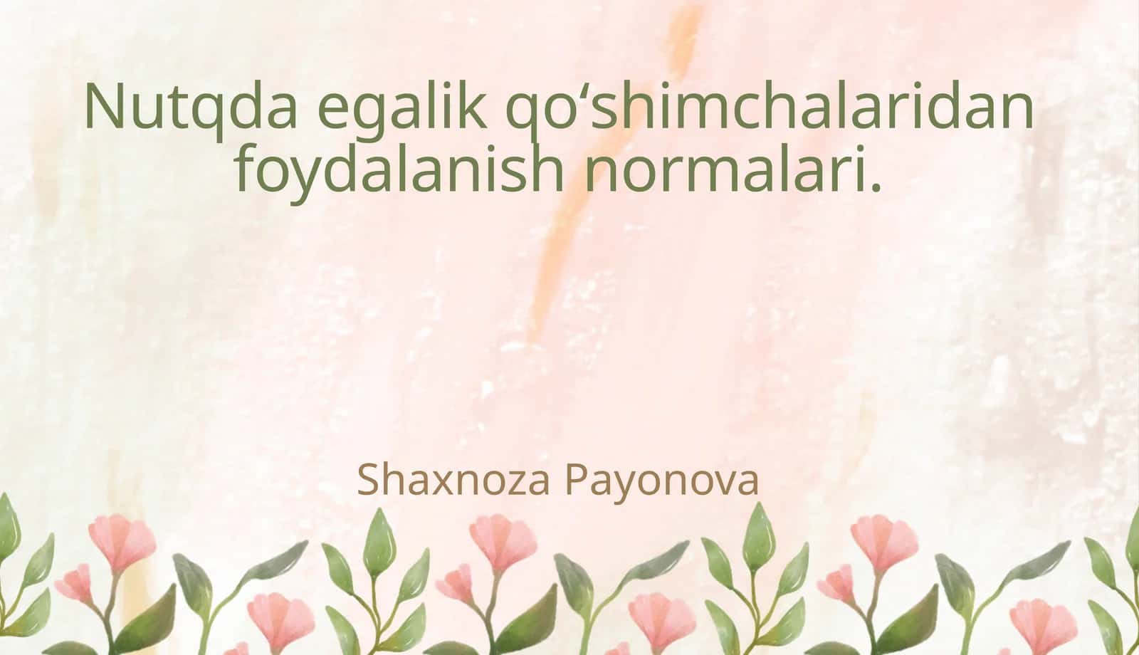 Egalik qoʻshimchalaridan foydalanish normalari 1