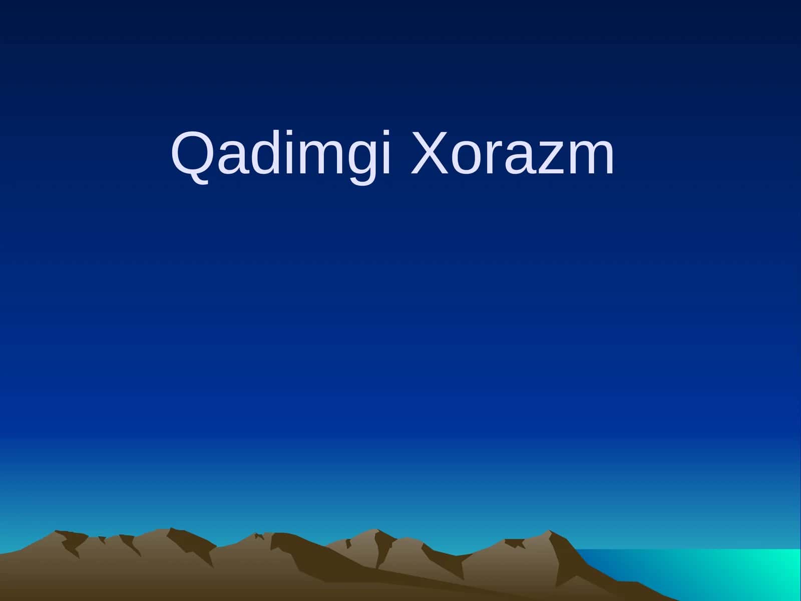 6-sinf tarix Qadimgi Xorazm 1