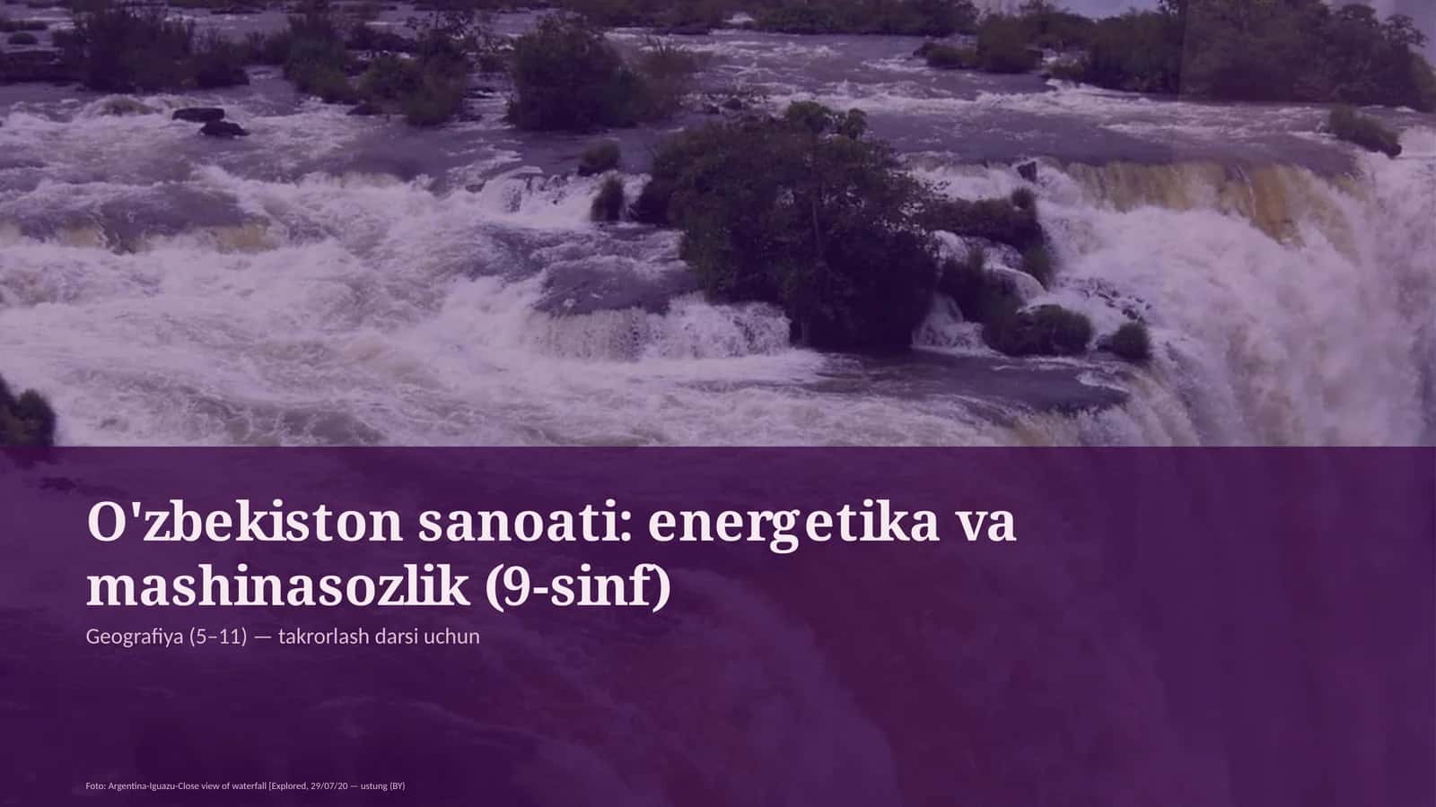 Geografiya (5–11) — takrorlash darsi uchun 1