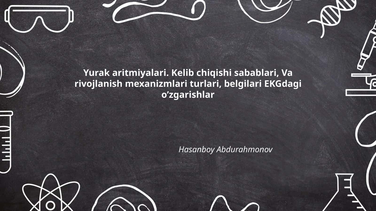 Yurak aritmiyalari. Kelib chiqishi sabablari, Va rivojlanish mexanizmlari turlari, belgilari EKGdagi o’zgarishlar 1