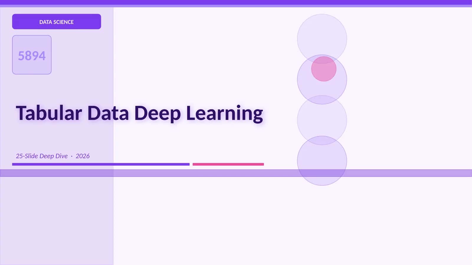 Tabular Data Deep Learning 1