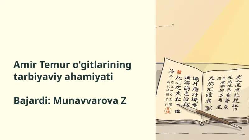 Amir Temur o'gitlariningtarbiyaviyahamiyati 1