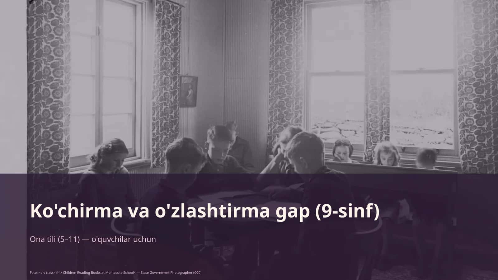 Ko'chirma va o'zlashtirma gap (9-sinf) 1