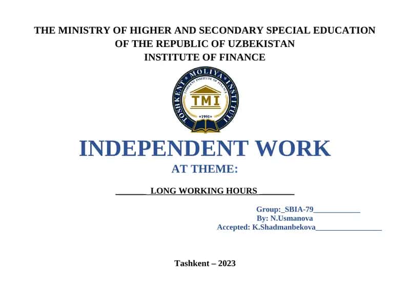 INSTITUTE OF FINANCE 1