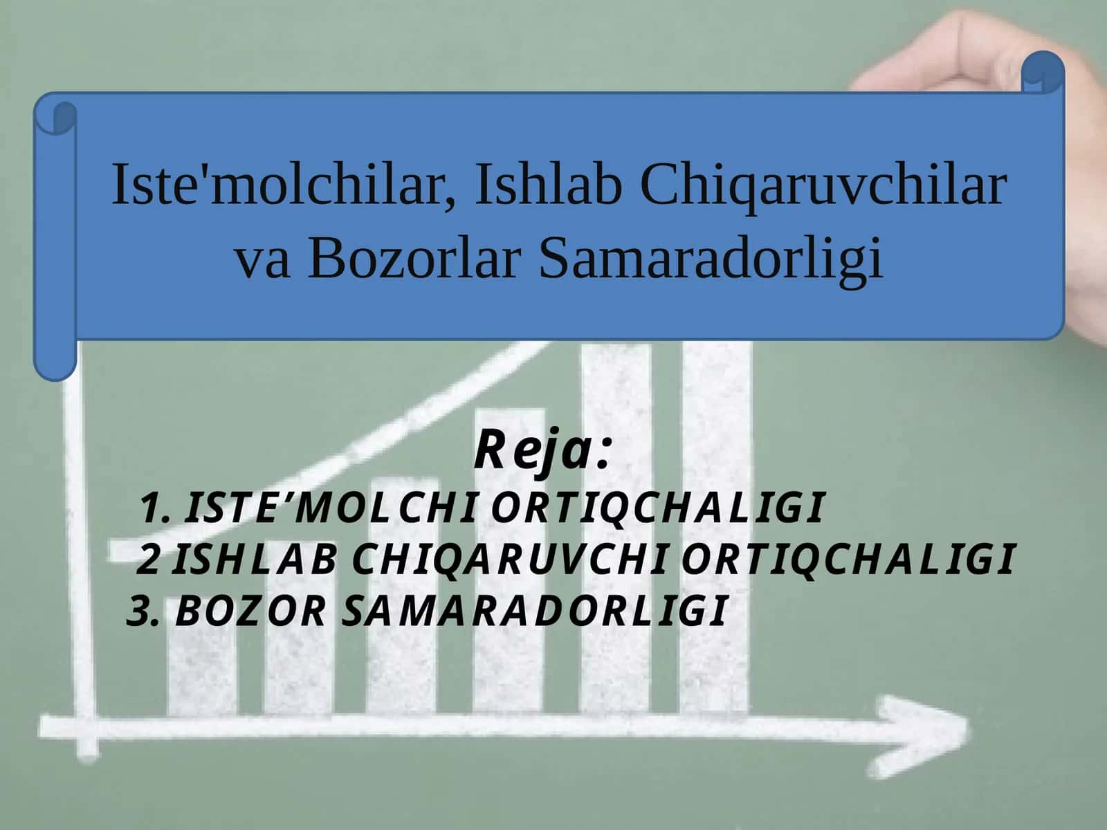 Iste'molchilar, Ishlab Chiqaruvchilar va Bozorlar Samaradorligi 1