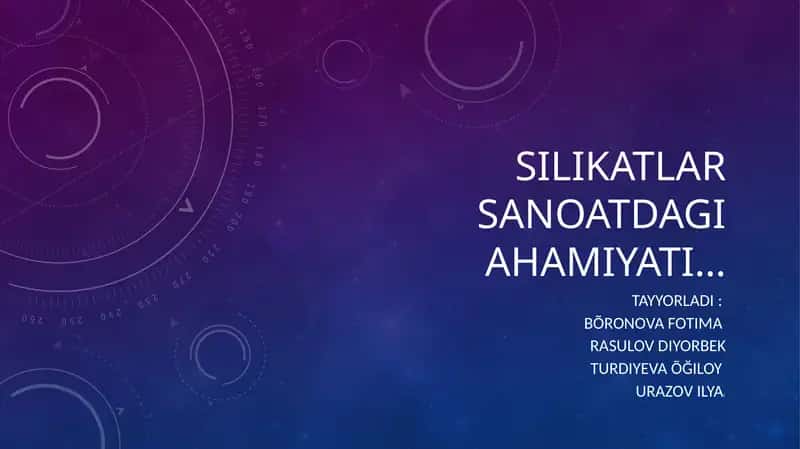 Silikatlar sanoatdagi Ahamiyati 1