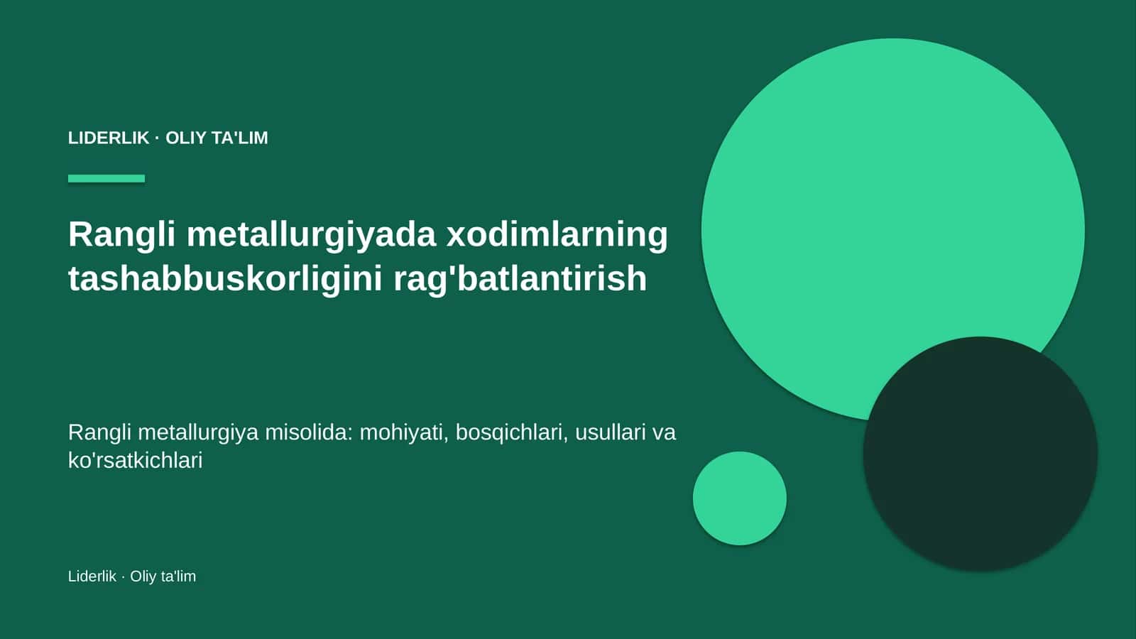 rangli metallurgiyada xodimlarning tashabbuskorligini rag'batlantirish 8738 1