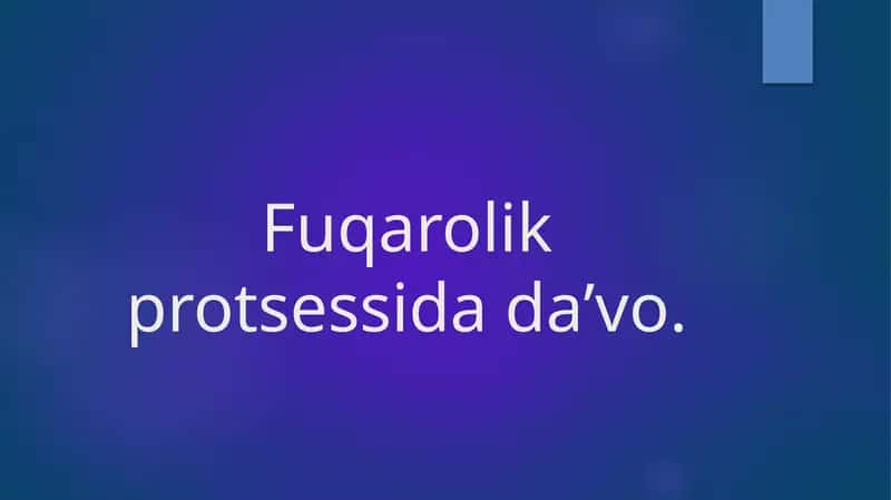 Fuqarolik protsessida daʼvo 1