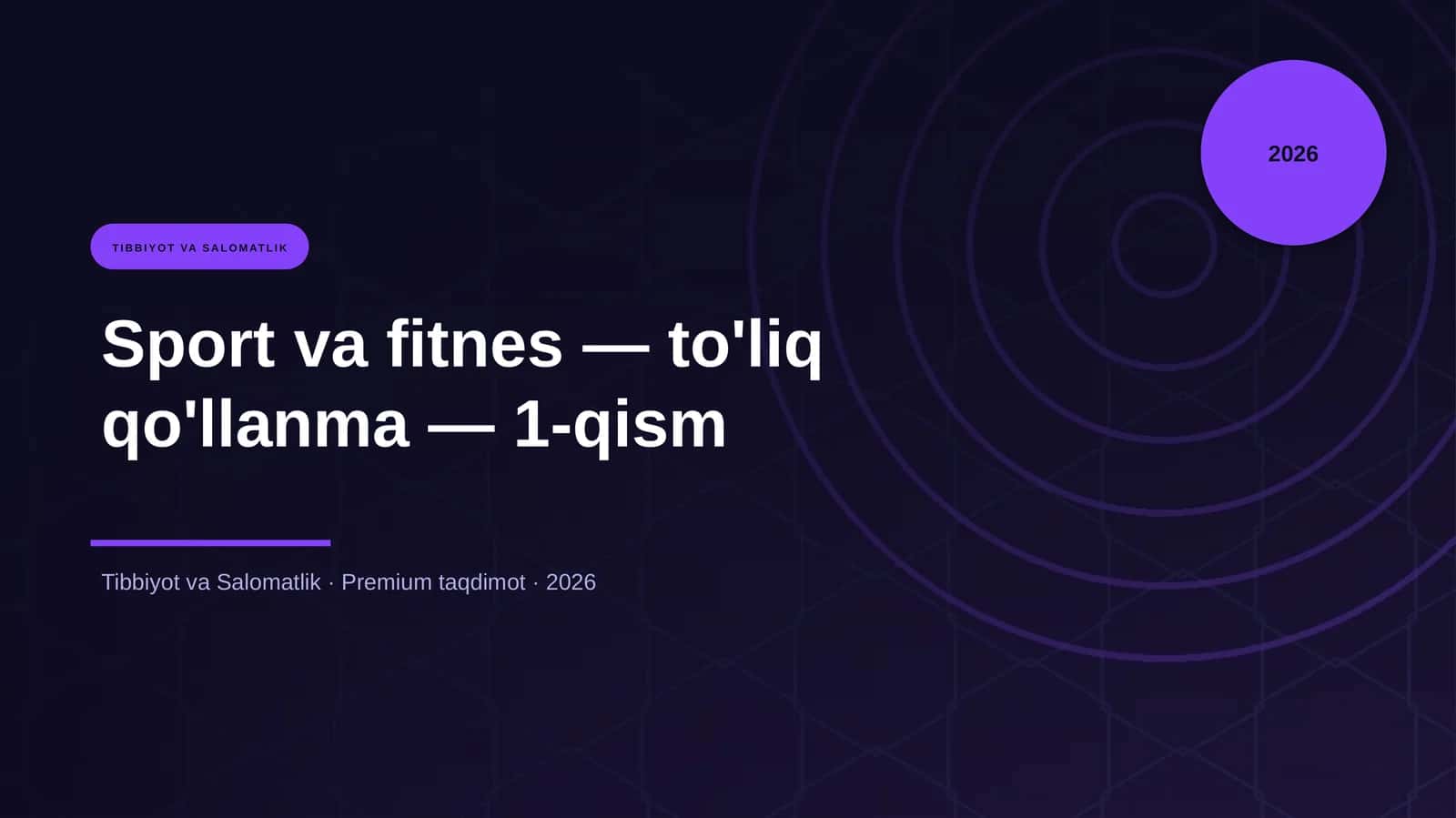 Sport va fitnes — to'liq qo'llanma — 1-qism 1