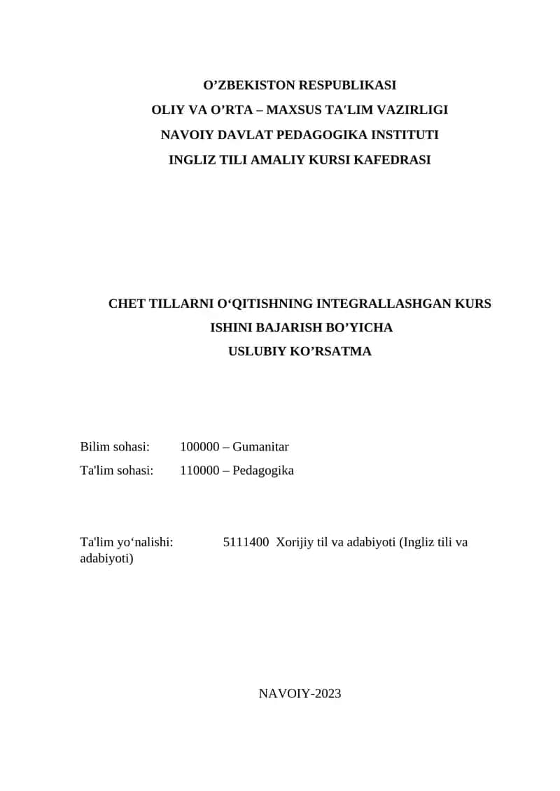 Ingliz Tili Amaliy Kursi 1