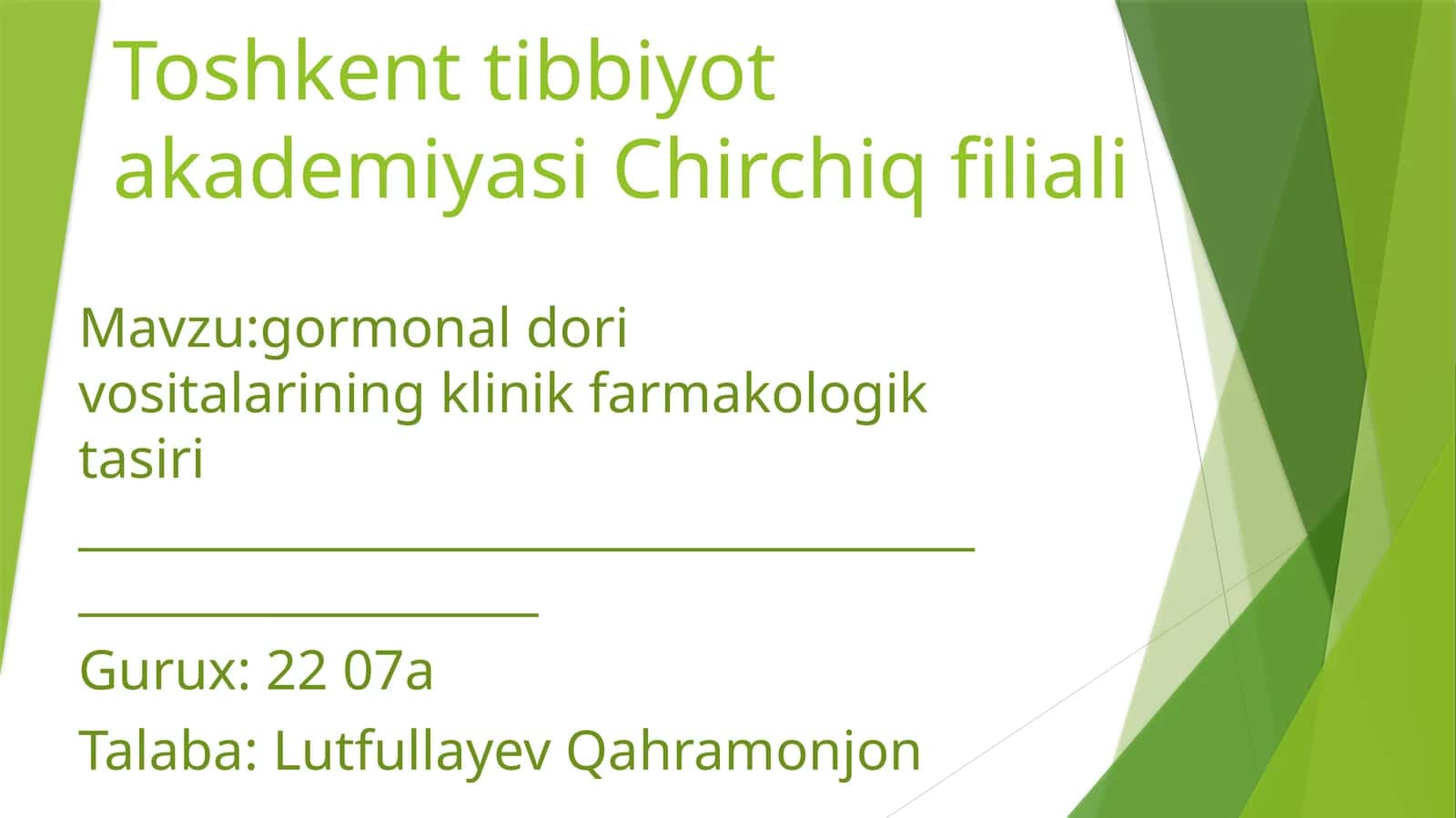Toshkent tibbiyot akademiyasi Chirchiq filiali 1