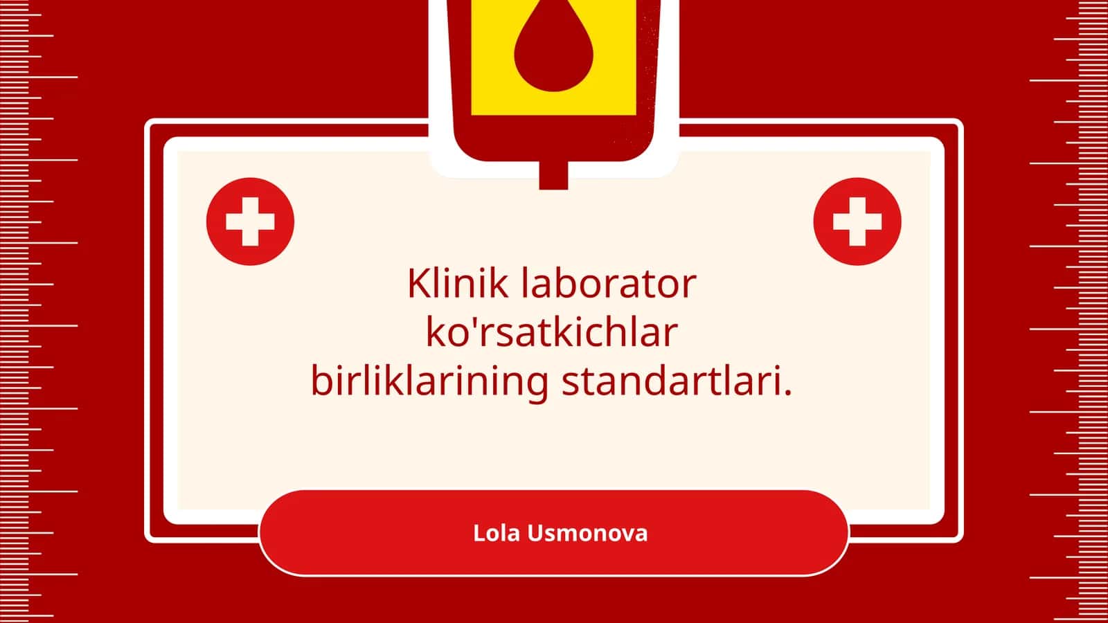 Klinik laborator ko'rsatkichlar birliklarining standartlari 1