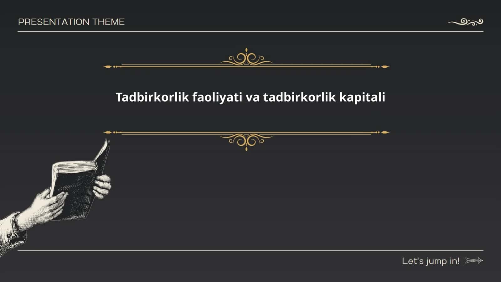 Tadbirkorlik faoliyati va tadbirkorlik kapitali 1
