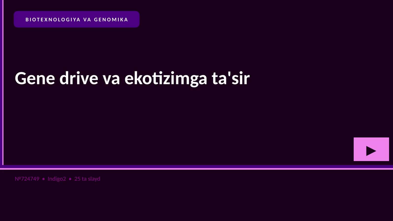 BIOTEXNOLOGIYA VA GENOMIKA 1