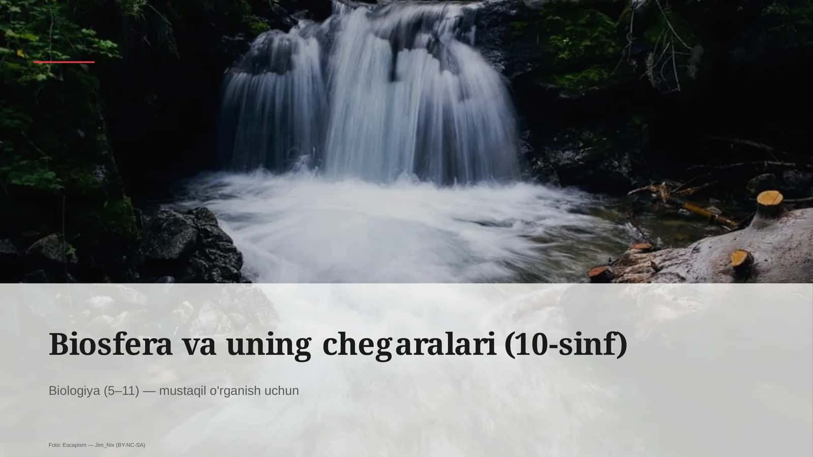 Biosfera va uning chegaralari (10-sinf) 1