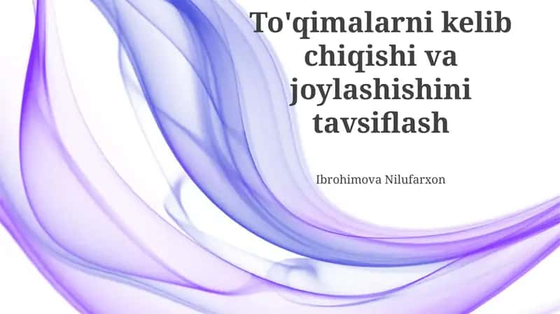 To'qimalarni kelib chiqishi va joylashishini tavsiflash 1