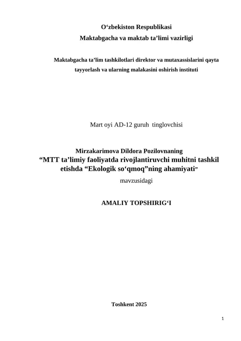 AMALIY TOPSHIRIG‘I 1