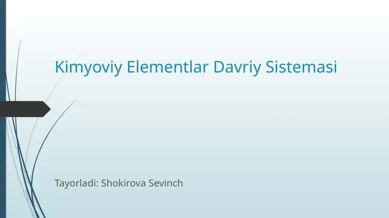 Kimyoviy Elementlar Davriy Sistemasi 1