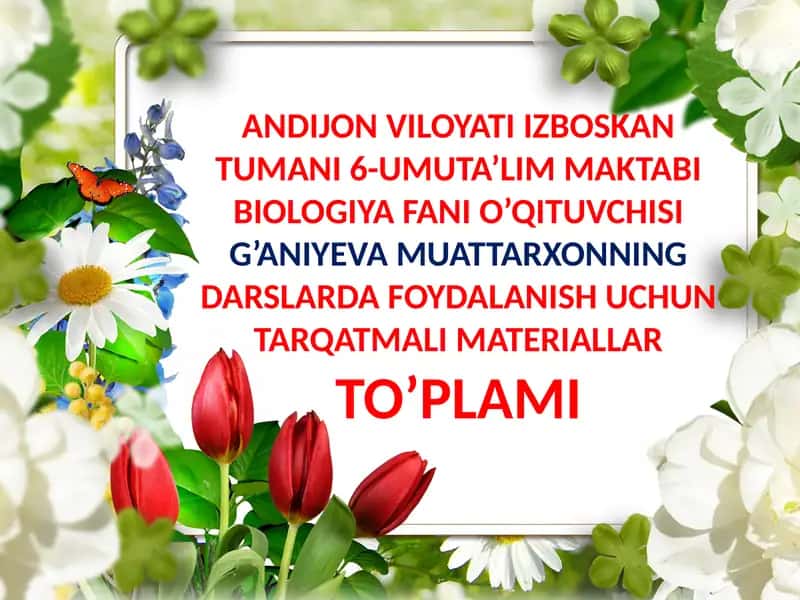 Uglevodlar va ularning tarkibi 1