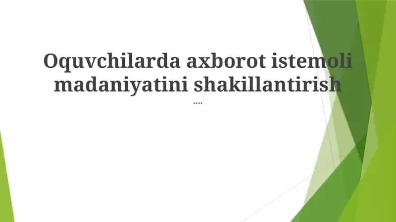 Axborot Savodxonligini Darslikka Integratsiya Qilish 1