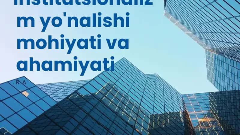Institutsionalizm Asoslari 1