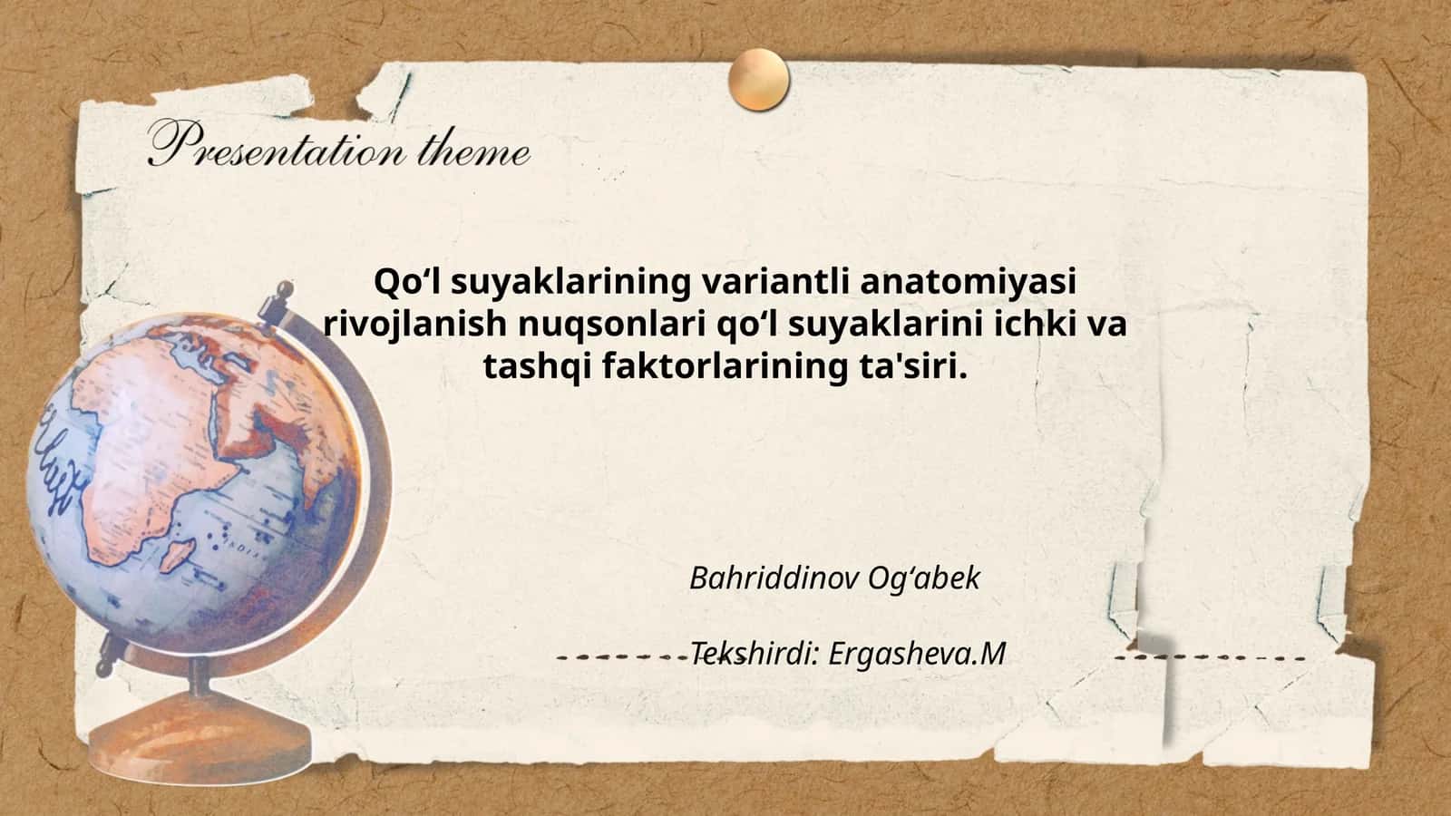 Qoʻl suyaklarining variantli anatomiyasi rivojlanish nuqsonlari qoʻl suyaklarini ichki va tashqi faktorlarining ta'siri 1