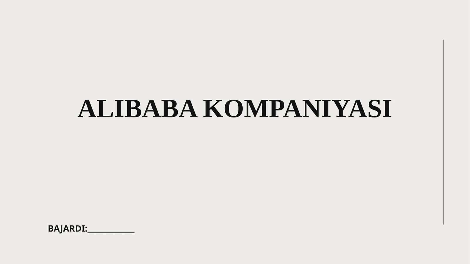 Alibaba kompaniyasi 1