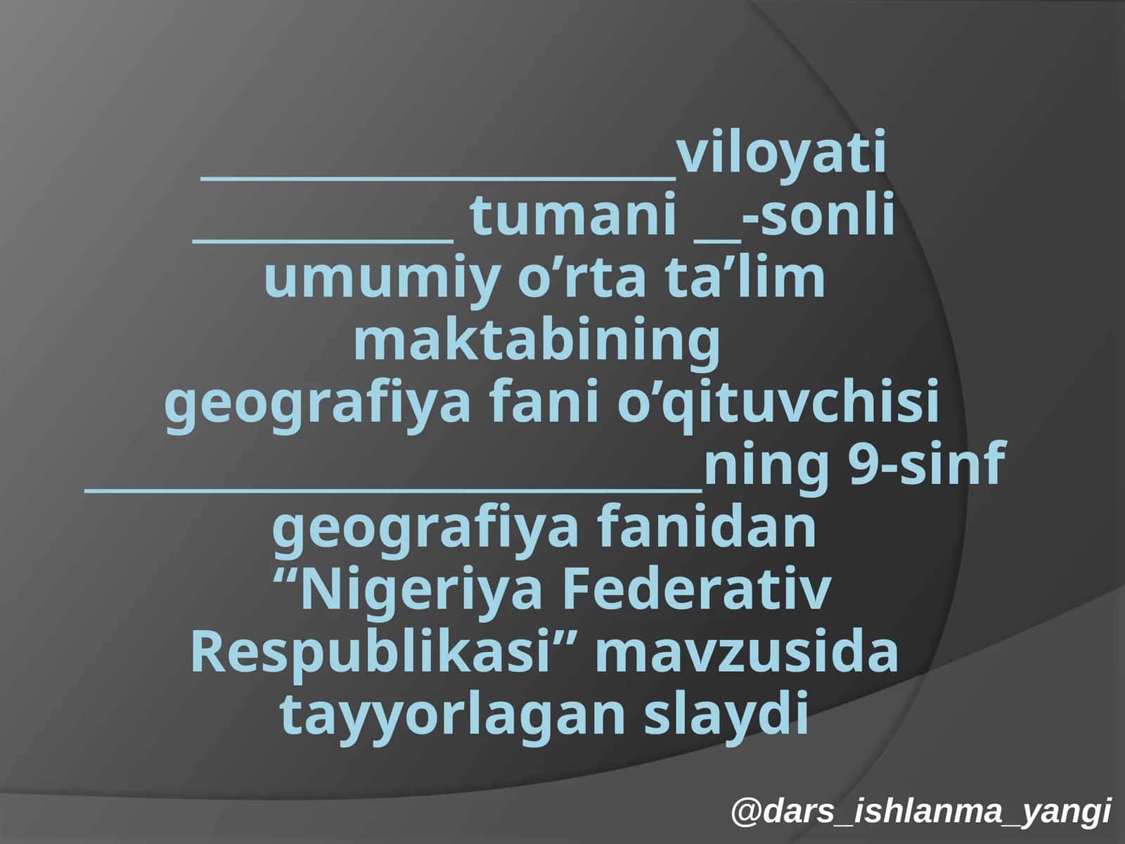 Nigeriya Federativ respublikasi 1