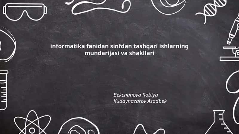 Sinfdan tashqari ishlar va shakllari 1