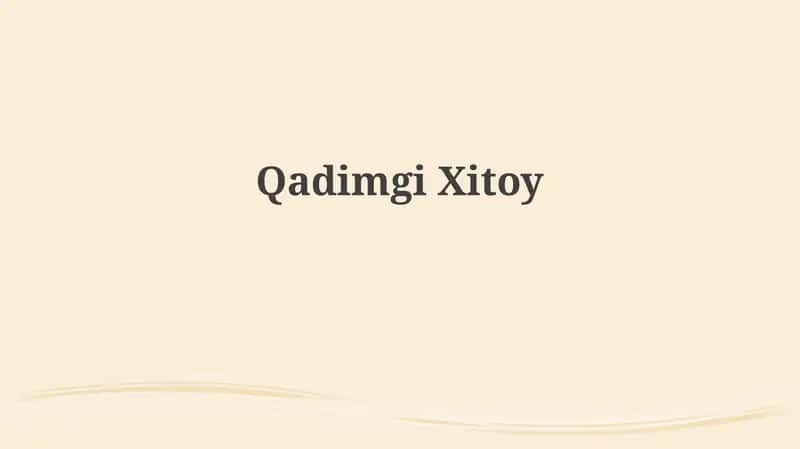 QadimgiXitoy 1