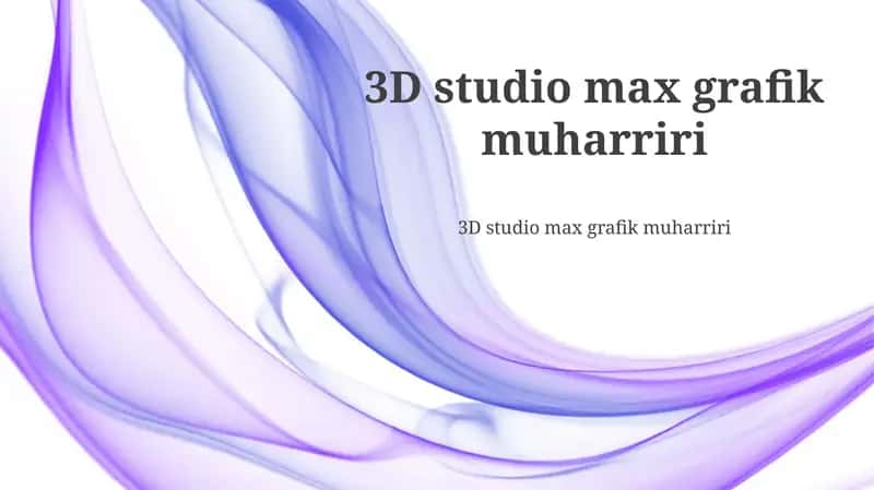 3D studio max grafik muharriri 1