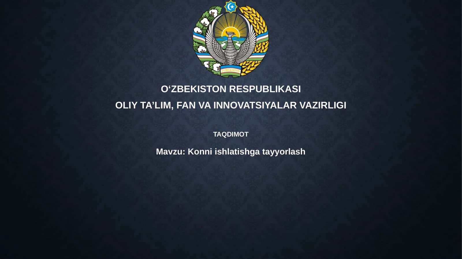 Konniishlatishgatayyorlash 1