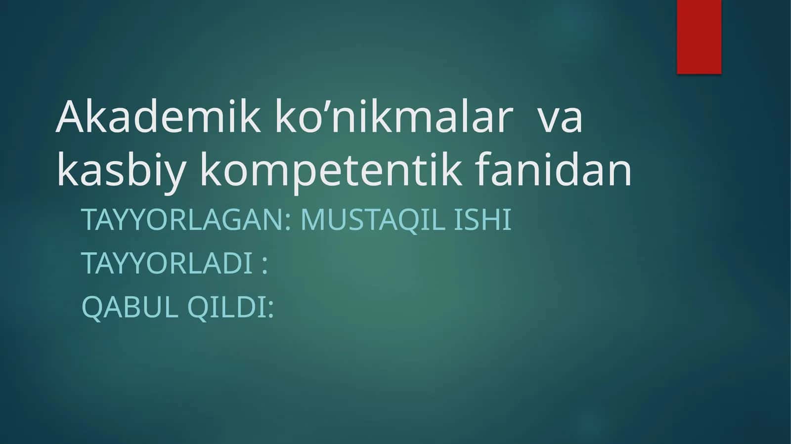 akademik koʻnikmalar 1