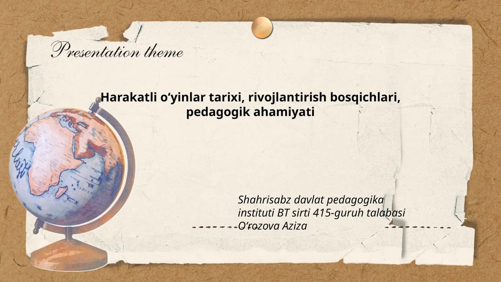 Harakatli oʻyinlar tarixi 1