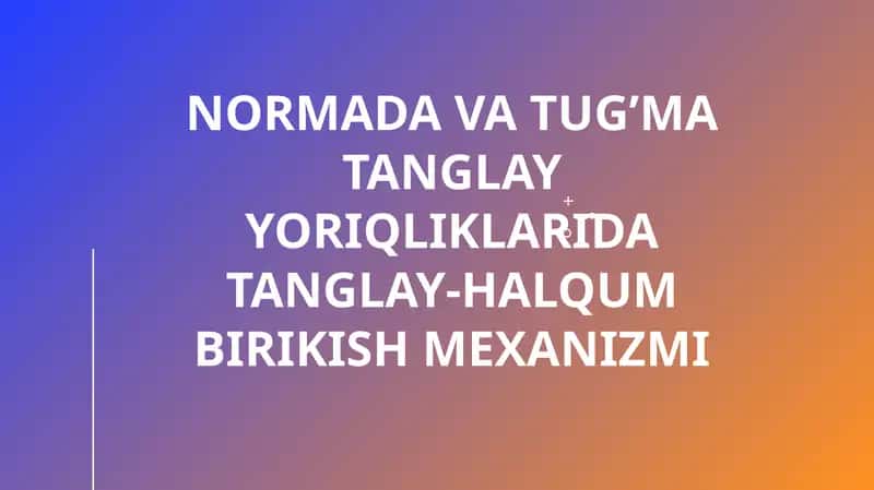 Normada va tug’ma tanglay yoriqliklarida tanglay-halqum birikish mexanizmi 1