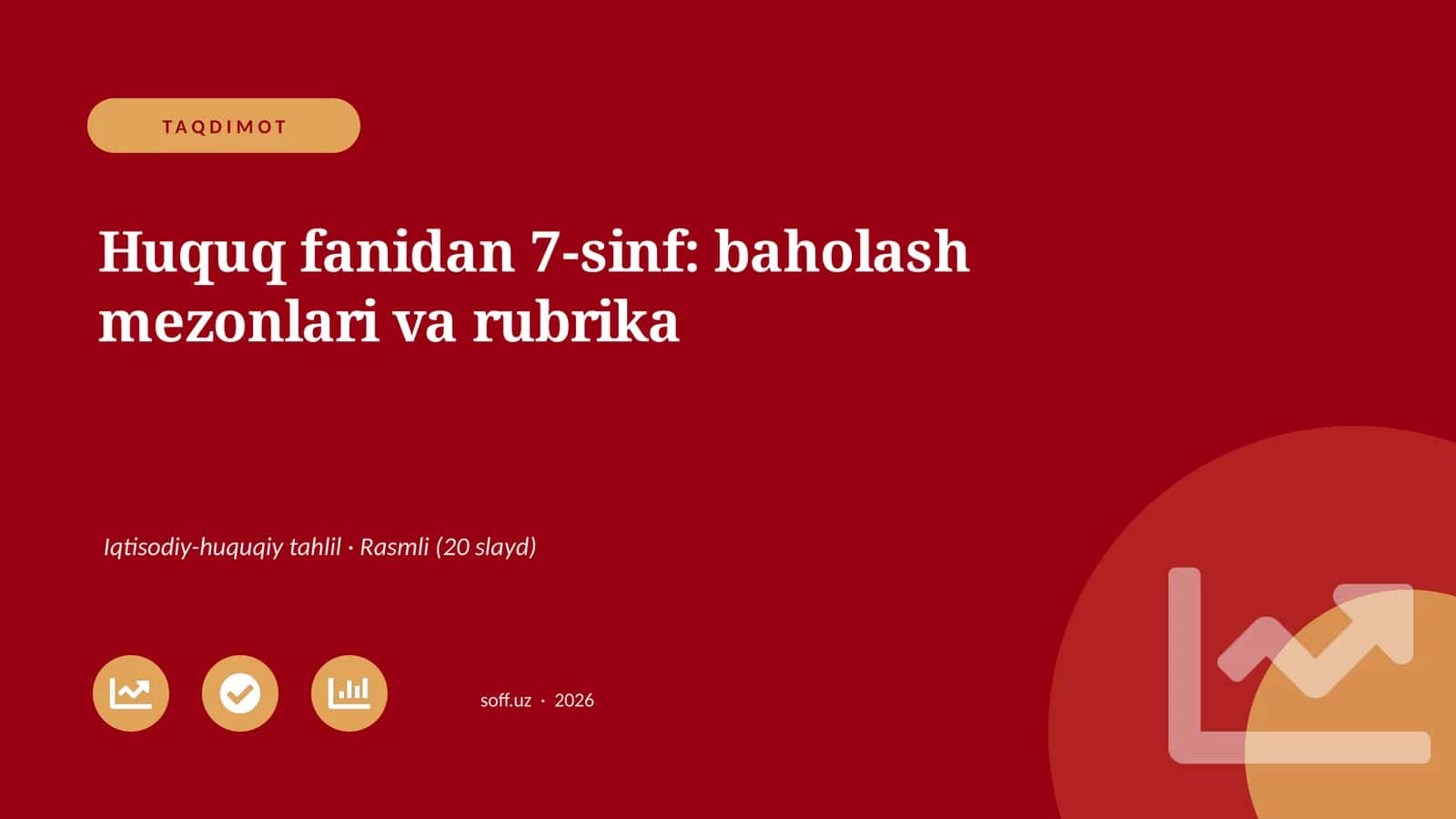 Huquq fanidan 7-sinf: baholash mezonlari va rubrika 1
