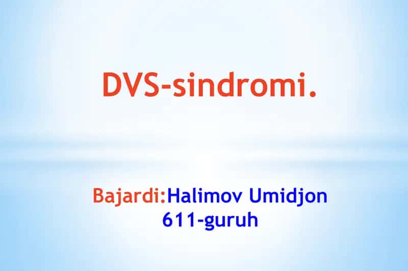 DVS-sindromi 1