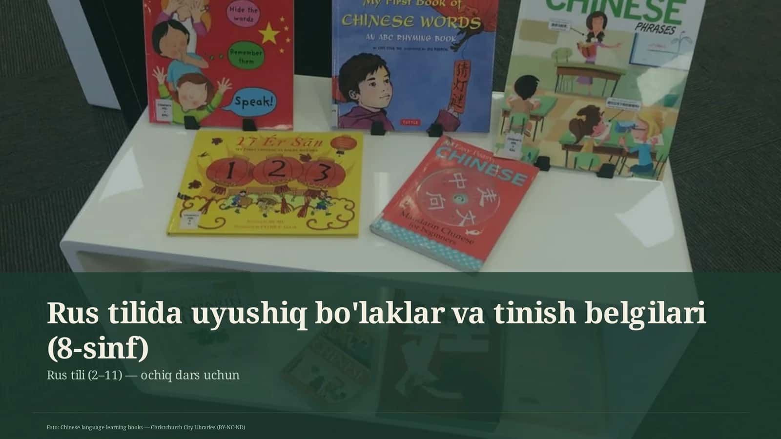 Rus tilida uyushiq bo'laklar va tinish belgilari (8-sinf) 1