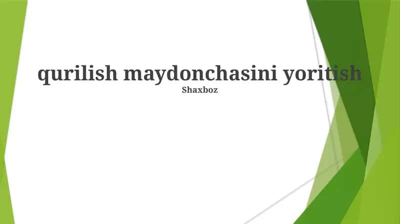 Qurilish maydonchasini yoritish 1