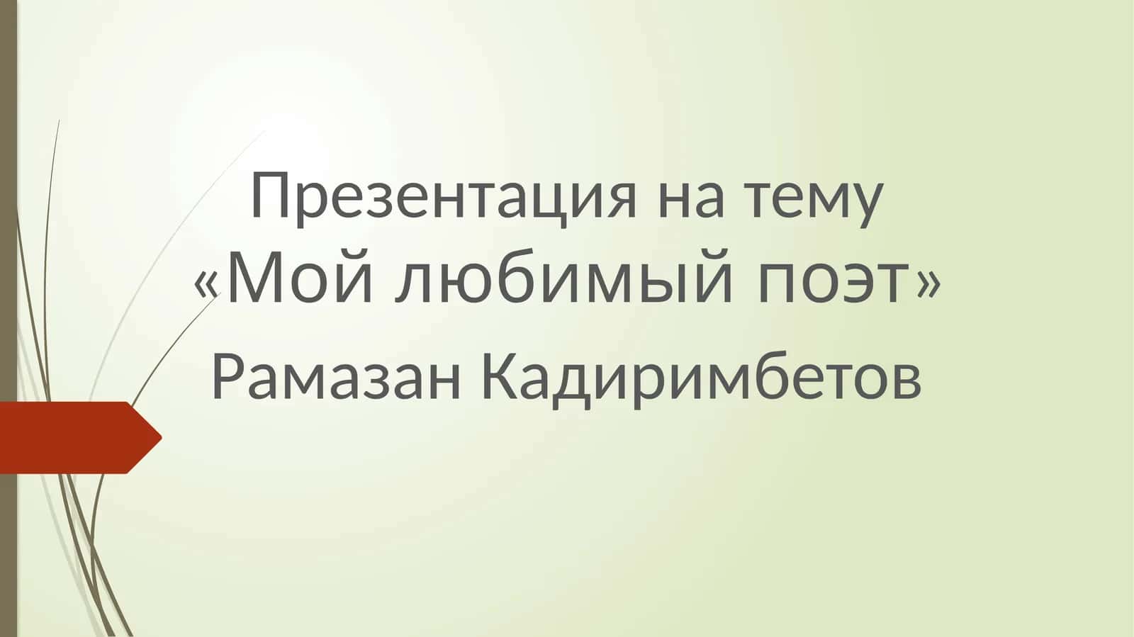 Мой любимый поэт 1